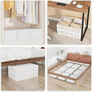 Bamboo Under Bed Storage with Wheels (2-Pack) – Rolling Underbed Shoe Organizer Box for Shoes, Blankets, Toys, Clothes Container Space-Saving Organizer Bins for Bedroom, Closet, Dorm, Nursery by CozyNest Decor