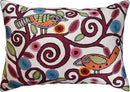 Lumbar Klimt Modern Pillow Cover | Cream, Multicolor Tree of Life, Birds, Floral Suzani Floral Pattern | 14" x 20" | 1 Count by CozyNest Decor