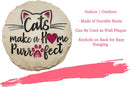 Spoontiques - Garden Décor - Cats Make a Home Purrfect Stepping Stone - Decorative Stone for Garden by GreenHaven Gardens