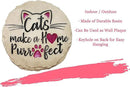 Spoontiques - Garden Décor - Cats Make a Home Purrfect Stepping Stone - Decorative Stone for Garden by CozyNest Decor