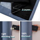 ChrisDowa 100% Blackout Curtains 108 inch Long for Bedroom with Black Liner, 2 Thick Layers Total Blackout Thermal Insulated Grommet Window Curtains 2 Panels Set (Stone Blue, 52 x 108 Inch) by TinyTreasures Baby Boutique