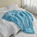 GONAAP Fuzzy Faux Fur Throw Blanket Twin Size Sky Blue Super Soft Cozy Plush Fuzzy Shaggy Blanket for Couch Sofa Bed (Sky Blue, Twin(60"x80")) by CozyNest Decor