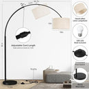 SUNMORY 82" Tall Arc Floor Lamp, Large Floor Lamp for Dinning/Bedrooms-Corner Lamp for Office by CozyNest Decor