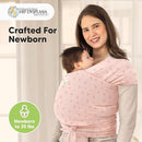 KeaBabies Baby Wrap Carrier - All in 1 Original Baby Carrier Newborn to Toddler Sling, Easy to Wear, Hands Free Bonding, Lightweight, Breathable Infant Wraps (Pink Daisies) by TinyTreasures Baby Boutique