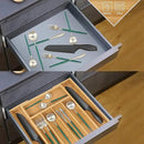 VaeFae Bamboo Drawer Organizer, Expandable Silverware Drawer Organizer, Cutlery Tray with Dividers for Kitchen Utensils, Medium by CozyNest Decor