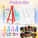 Blosssound 10 Set Pre Printed Canvas Pre Drawn Canvas Painting with Easel Kits 5" x 7" Outline Painting Panels for Beginners, DIY Craft Project, Party Favor, Home Decors(Black Women) by TinyTreasures Baby Boutique