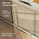 Acrylic Console Table, Half Moon, 29.5" Small Entryway Table, Clear Entry Table for Sofa, Foyer, Hallway, Living Room, Easy Assembly, 2 Tier, 11.8" D x 31.5" H by CozyNest Decor