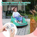 12V Bumper Car for Toddlers, Electric Toy Ride on Battery Car with Kids W/Parent Remote Control, 2-Speed, 360 Degree Spin, Music & LED Lights for Kids, Green by TinyTreasures Baby Boutique