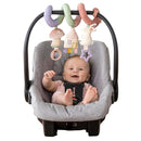 Itzy Ritzy Spiral Car Seat & Stroller Activity Toy - Stroller & Car Seat Toys for Ages 0 Months and Up - Hanging Toys Include Dangling Ring, Mirror and Textured Ribbons (Pastel Rainbow) by TinyTreasures Baby Boutique