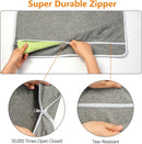 XL Hanging Laundry Hamper, Extra Large Tear-resistance Door Hamper with 2 Types Hooks for Dirty Clothes, Save Bathroom Space Hanging Laundry Bag (36.5x 22 Inch,Grey) by CozyNest Decor