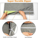 XL Hanging Laundry Hamper, Extra Large Tear-resistance Door Hamper with 2 Types Hooks for Dirty Clothes, Save Bathroom Space Hanging Laundry Bag (36.5x 22 Inch,Grey) by CozyNest Decor