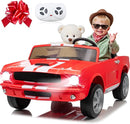 24V 2 Seater Ride on Toys, Licensed Shelby Cobra Kids Power Car Wheeler Ride On Toy w/ 2WD/4WD Switchable, Remote Control, 19" Spacious Seat, 4 Spring Suspension, Music, Bluetooth by TinyTreasures Baby Boutique