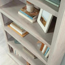 Sauder 5 Tier Book Shelf Wooden Bookcase Multipurpose Bookshelf for Home Office, Living Room, in Chalked Chestnut by CozyNest Decor