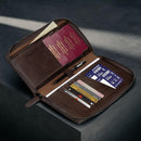 TORRO Premium Leather Family Travel Wallet, RFID Blocking Travel Organizer, Family Passport Holder for 4 Passports, Travel Documents and Cards (Dark Brown) by TinyTreasures Baby Boutique