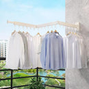 Clothes Drying Rack Wall Mounted,Drying Rack Clothing,Clothes Hanging Rack,Retractable,Collapsible(Tri-Fold), White Color(Ring) by CozyNest Decor