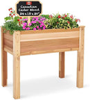 Jumbl, Cedar Raised Garden Bed, Elevated Wood Planter for Growing Fresh Herbs, Vegetables, Flowers, Succulents - 34x18x30” by GreenHaven Gardens
