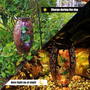 Solar Lanterns Outdoor Light - Solar Powered LED Hummingbird Glass Lights Decorative Waterproof Tabletop Lamp with Hollowed-Out Design for Indoor Yard Table Patio Garden Pathway Holiday by GreenHaven Gardens