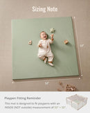 Blissful Diary Vegan Leather Baby Play Mat, 50x50 Thicken Foam Cushioned & Waterproof Playpen Mat for Infants and Toddlers, Stylish and Just Wipe-Clean Playmat for Baby Play on Floor, Light Green by TinyTreasures Baby Boutique