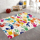 STARUIA Handprints and Footprints Kids Rug Play Carpet, 4'x6' Washable Colorful Area Rug for Nursery Room, Ultra Soft Non-Slip Indoor Play Mat for Bedroom Playroom Classroom by CozyNest Decor