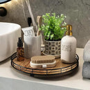 Acacia Wood 12" Lazy Susan Turntable Organizer for Table Top, Farmhouse Round Wooden Lazy Susan for Cabinet Kitchen Centerpieces Coffee Table, for Condiments Spices, Bathroom Vanity Tray Decor by CozyNest Decor