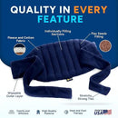 SunnyBay Microwave Heating Pad, Microwavable Moist Hot or Cool Bean Bag Wrap for Neck, Shoulder, Knee, or Back Pain with Fastening Straps, 10x18 Inch Heating Area, 2.8 Lbs, 58 Inches by CozyNest Decor