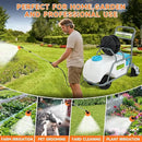 24 Gallon Battery Powered Sprayer,90 PSI Electric Pump,6 Hours Long Battery Life,12V 8Ah Battery,Adjustable HD Wand and 10 Nozzles,Portable Sprayer with Wheels for Lawn & Garden Spraying, Cleaning by GreenHaven Gardens