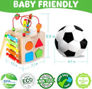 8-in-1 Wooden Baby Activity Cube - Xylophone, Shape Sorter, Abacus| 1st Birthday Gift Toys for One 1 2 3 Year Old Boy Girl | Montessori Educational Learning Toddler Toy| Bonus Sorting & Stacking Board by TinyTreasures Baby Boutique