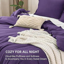 Litanika Purple Comforter Set Twin/Twin XL Size, 2 Pieces Lightweight Solid Bedding Comforter Set, All Season Fluffy Bed Set (66x90In Comforter & 1 Pillowcase) by CozyNest Decor