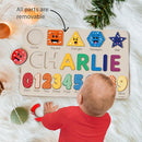 Puzzles for Toddlers Boy and Girl, Personalized Name Puzzle, 12 Month Toy, Gifts for 0 1 2 3 Years Old, Baby Gifts, Baby Shower, Christmas, NewBaby Gift, 0 3 6 9 12 18 24 36 Months by TinyTreasures Baby Boutique