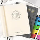 Planner 2025-2026 - 2025-2026 Planner Weekly and Monthly, Jul. 2025 - Jun. 2026, 8.5" x 11", Leather Cover Planners with Thick Paper, Back Pocket with Notes Pages - Grey by TinyTreasures Baby Boutique
