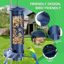 Squirrel Proof Bird Feeders for Outdoors Hanging, Metal Squirrel Proof Bird Feeder with Gravity Protection, 3LB Large Capacity Wild Bird Feeders for Outside Finch, Cardinal, Blue Jay (Blue) by GreenHaven Gardens