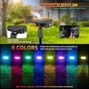 Solar Spotlights Outdoor,40 LEDs Color Changing RGB Landscape Path Lights,USB & Powered Multicoloured Spotlights,14 Colors Auto Cycling for Yard,Garden,2 Pack by GreenHaven Gardens