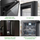 NutriChef Single-Zone Wine Cooler & Chiller – Digital Touch Control, Airtight Seal, 14-Bottle Capacity, Black by CozyNest Decor