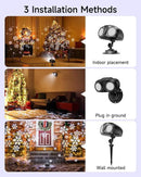 Double Head Christmas Snowflake Projector Light Outdoor, Outside Christmas Decorations Lights with Remote Control, Suitable for Indoor Garden Patio (L) by GreenHaven Gardens
