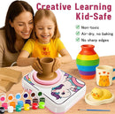 ROHSCE Ceramic Pottery Wheel Kit, Clay and Painting Set for Kids Creative Art Toys by TinyTreasures Baby Boutique