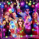 HONLYNE48 48 PCS Flashing Crystal Star Necklaces, LED Glow in The Dark Party Favors for Kids Adults Birthday Rave Halloween Goodie Bags Filler by TinyTreasures Baby Boutique