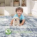 9x12 Area Rug Living Room: Washable Large Abstract Soft Rugs Stain Resistant Indoor Non-Slip Carpet for Men Modern Home Enthusiasts Aged 25-45 - High Traffic Areas - Bedroom Office Playroom by TinyTreasures Baby Boutique