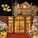 Toodour Solar Christmas Lights, 72ft 200 LED 8 Modes Outdoor Christmas String Lights, Waterproof Solar Fairy Lights for Christmas Tree, Fence, Holiday, Party, Balcony, Christmas Decor - Warm White by GreenHaven Gardens
