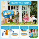 BOMOCO Bubble Gun,125 Holes Bubble Machine Bubbles for Kids Age 3-12,Bubble Blaster Gun with Bubble Solution Summer Outdoor Bubble Toys Birthday Wedding Halloween Party Favors Gifts Bubble Maker,Blue by TinyTreasures Baby Boutique