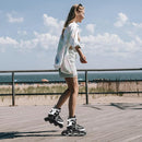 2PM SPORTS Vinal Girls Adjustable Flashing Inline Skates, All Wheels Light Up, Fun Illuminating Skates for Kids Men Adult Women and Boys by TinyTreasures Baby Boutique