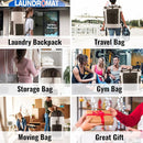 Laundry Bag Backpack, 125L Extra Large Travel Laundry Bags with Shoulder Straps, Adjustable & Extendable Design, Laundry Hamper Bag with 3 Pockets for Laundromat, College, Travel, Camping by TinyTreasures Baby Boutique