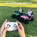 12V Kids Ride on Car Truck, Kids Electric Vehicles Car Ride on Toy for Toddlers with Remote Control - Light Pink by TinyTreasures Baby Boutique