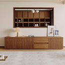 79" Mid-Century Modern TV Stand for Living Room, Farmhouse Entertainment Center with Storage & Drawers, Fluted Design Wood TV Console for Home Theater Office by CozyNest Decor