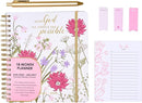 Votum August 2025 to January 2027 Large Back to School Academic Planner- Daily, Weekly & Monthly Organizer with Pens, Stickers, Sticky Notes, and a Sturdy Cover - With God All Things Possible by TinyTreasures Baby Boutique