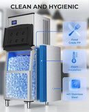 Commercial Ice Maker Machine 400 LBS/24H, Undercounter Large Ice Makers 250 LBS Storage Bin and 156 Ice Trays, Icemaker Machine with Touch Screen, Self-Cleaning for Bar/Cafe/Restaurant by CozyNest Decor