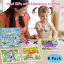Wooden Puzzles for Toddlers 2-4, 9 Pieces Animal Jigsaw Puzzles for Kids Ages 3-5, Preschool Learning Activities, Learning & Educational Toys, Gifts for Boys, Girls by TinyTreasures Baby Boutique