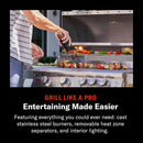 Blaze Outdoor Grill | 32-inch Stainless Steel Natural Gas BBQ Grill | 4 Burner Barbecue | Premium Outdoor Kitchen Grilling | Rear Infrared Burner & Grill Lights | BLZ-4LTE2-NG by GreenHaven Gardens