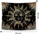 Lunerfex Hippie Sun and Moon Tapestry Bohemian Tapestry Aesthetic Cute Tapestries for Bedroom and Living Room Decor Sun 50×60 Inches by CozyNest Decor