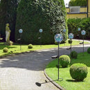 Solar Garden Lights Outdoor Decorative - Solar Gazing Ball Mosaic Garden Stakes Decorative Waterproof Outdoor Lights for Pathway Yard Lawn Decoration Blue by CozyNest Decor