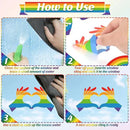 9 Sheets LGBT Rainbow Window Clings, Pride Decorations Window Cling, Gay Love Heart Stickers, Double-Side Pride Wall Clings Decals for Pride Day LGBTQ Rainbow Party Parades Supplies Decor by CozyNest Decor